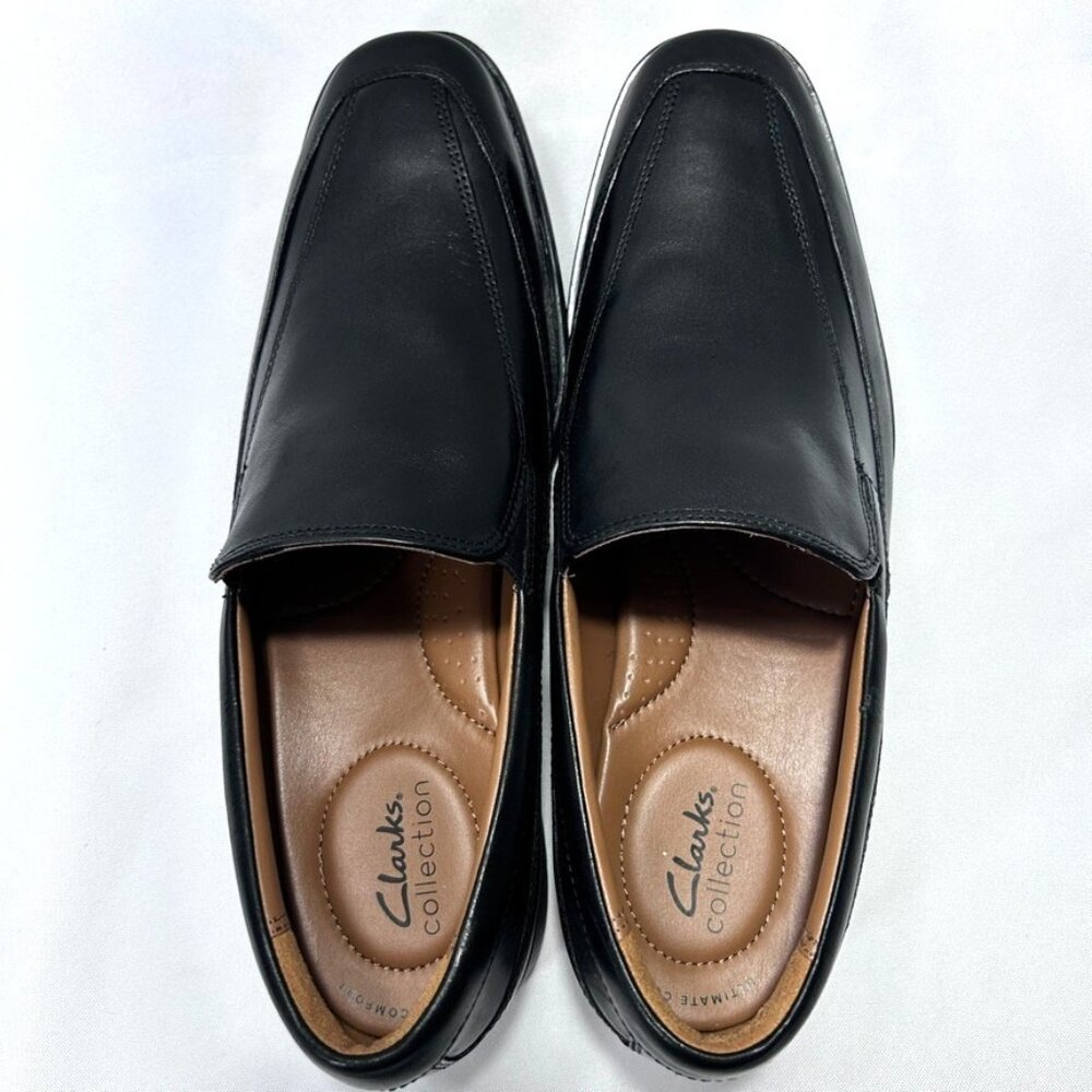Clarks Men’s Whiddon Step Loafer Shoes Black US 10W - Picture 6 of 8